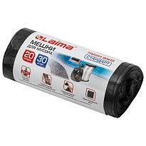 Мешки для мусора 20 л, черные, в рулоне 30 шт., ПНД, 8 мкм, 500х450 мм, LAIMA, 601376 в Таганроге