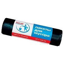 Мешки для мусора 160 л, черные, в рулоне 20 шт., ПВД, 30 мкм, 1200х870 мм, PACLAN Professional, 604082 в Таганроге Мешки для мусора 160 л, черные, в рулоне 20 шт., ПВД, 30 мкм, 1200х870 мм, PACLAN Professional, 604082 в Таганроге