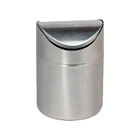 Урна для мусора 1,2 л настольная, с качающейся крышкой, нержавеющая сталь, матовая в Таганроге Урна для мусора 1,2 л настольная, с качающейся крышкой, нержавеющая сталь, матовая в Таганроге