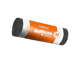 Мешки для мусора 20 л, черные, в рулоне 25 шт., ПНД, 6 мкм, 420х450 мм, SIBIRSKAYA, 101-001 S в Таганроге