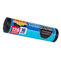 Мешки для мусора 120 л, с ушками, черные, в рулоне 10 шт., ПНД, 15 мкм, 1100х700 мм, Крепак, 4607075710474 в Таганроге Мешки для мусора 120 л, с ушками, черные, в рулоне 10 шт., ПНД, 15 мкм, 1100х700 мм, Крепак, 4607075710474 в Таганроге