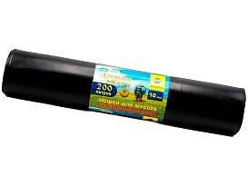 Мешки для мусора 200 л, ароматизированные, черные, в рулоне 10 шт., ПВД, 100 мкм, 1200х800 мм, Добрыня, Dob20010black в Таганроге Мешки для мусора 200 л, ароматизированные, черные, в рулоне 10 шт., ПВД, 100 мкм, 1200х800 мм, Добрыня, Dob20010black в Таганроге