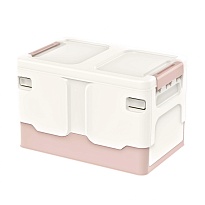 Ящик пластиковый складной белый, дно розовое, 370х240х240 мм в Таганроге