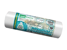 Мешки для мусора 180 л, ароматизированные, белые, в рулоне 10 шт., ПВД, 35 мкм, 1100х930 мм, PREMIUM+, 180105302 в Таганроге Мешки для мусора 180 л, ароматизированные, белые, в рулоне 10 шт., ПВД, 35 мкм, 1100х930 мм, PREMIUM+, 180105302 в Таганроге