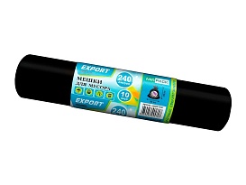 Мешки для мусора 240 л, черные, в рулоне 10 шт., ПВД 80 мкм, 1300х930 мм, EXPORT, exp 24010167 в Таганроге Мешки для мусора 240 л, черные, в рулоне 10 шт., ПВД 80 мкм, 1300х930 мм, EXPORT, exp 24010167 в Таганроге