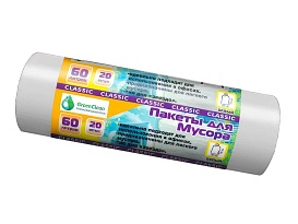 Мешки для мусора 60 л, белые, в рулоне 20 шт., ПНД, 7 мкм, 700х600 мм, MIRPACK Classik, 602052 в Таганроге Мешки для мусора 60 л, белые, в рулоне 20 шт., ПНД, 7 мкм, 700х600 мм, MIRPACK Classik, 602052 в Таганроге