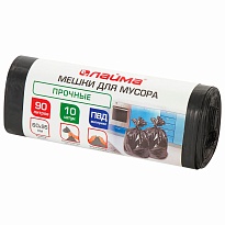 Мешки для мусора 90 л, черные, в рулоне 10 шт., ПВД, 25 мкм, 950х600 мм, LAIMA, 605332 в Таганроге Мешки для мусора 90 л, черные, в рулоне 10 шт., ПВД, 25 мкм, 950х600 мм, LAIMA, 605332 в Таганроге