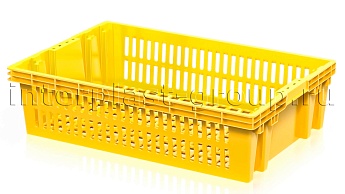 Ящик для овощей, фруктов и хлеба Евролоток желтый в Таганроге