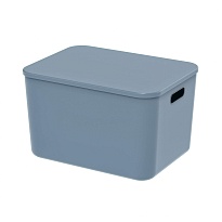 Ящик пластиковый вкладываемый синий 410х305х245 мм в Таганроге