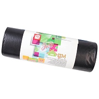 Мешки для мусора 220 л, черные, в рулоне 10 шт., ПВД, 29 мкм, 1100х830 мм, Концепция Быта ЭкоДом, 604924 в Таганроге