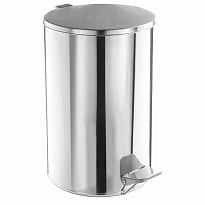 Ведро для мусора с педалью, усиленное, ТИТАН, 10 л, кольцо под мешок, нержавеющая сталь, хром в Таганроге Ведро для мусора с педалью, усиленное, ТИТАН, 10 л, кольцо под мешок, нержавеющая сталь, хром в Таганроге